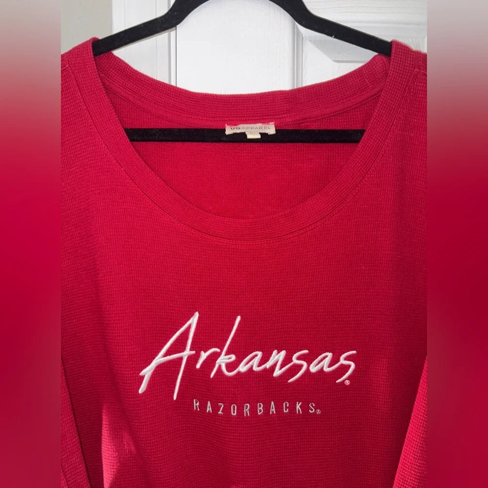 Women's Red Arkansas Razorbacks Long Sleeve Top - Picture 4 of 7